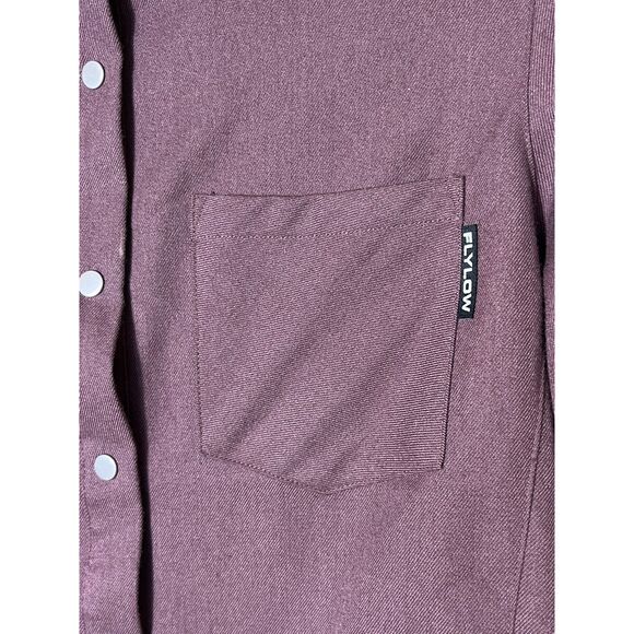 Women's Fly Low Brigitte Tech Flannel Shirt Medium Snap Button Gorpcore Western - Picture 5 of 10